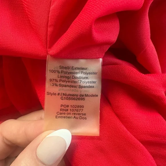 NEW Alice + Olivia Nanette Red Ruched Dress NWT - Picture 9 of 9